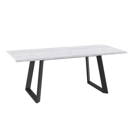 Стол LOFT LUX-160, раздвижной 160(205)х90, СЕРЫЙ СЛАНЕЦ/ЧЕРНЫЙ LOFT 160